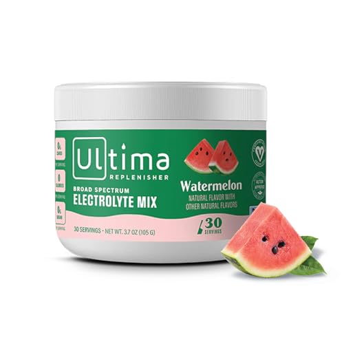 Ultima Replenisher Daily Electrolyte Drink Mix – Watermelon, 30 Servings – Hydration - NutriGlobal
