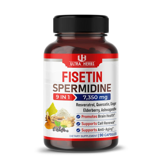 Ultra Fisetin Supplements Complex 7350mg Resveratrol 1000mg Quercetin 200mg - NutriGlobal