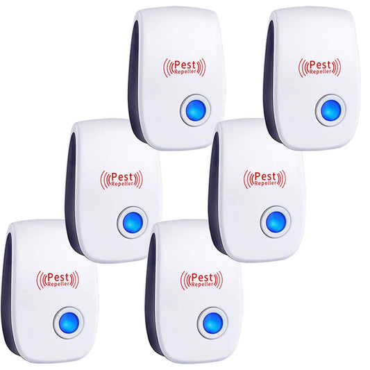 Ultrasonic Pest Repeller 6 Packs Electronic Plug in Indoor Sonic Repellent - NutriGlobal