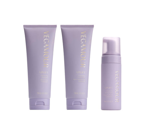 Uplift Volume Trio Kit with Shampoo, Conditioner, & Styling Foam for Volumizing & Fuller Looking Hair - NutriGlobal