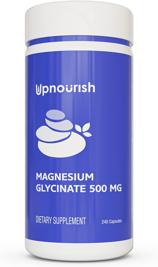 UpNourish Chelated Magnesium Glycinate 500mg Capsules - Magnesium - NutriGlobal