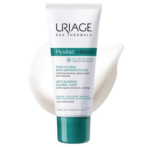 Uriage Hyseac 3-regul+ | Face Moisturizer For Oily Skin Prone To Acne. Pimples, Spots - NutriGlobal