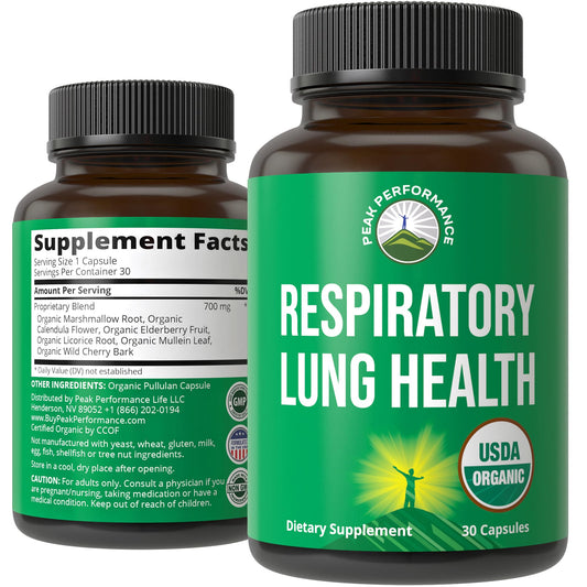 USDA Organic Lung Detox for Smokers and Non Smokers with 6 Top Ingredients. Mullein Leaf, Marshmallow Root, Calendula. Lungs Cleanse for Better Respiratory Health. Lung Support Capsules Supplement - NutriGlobal
