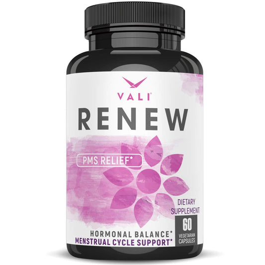 VALI Renew PMS Relief Supplement. Women’s Menstrual Cycle Support. Herbal Formula - NutriGlobal