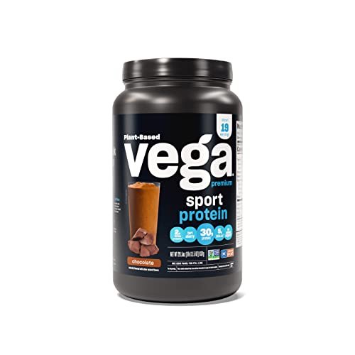 Vega Premium Sport Protein Chocolate Protein Powder, Vegan, Non GMO, Gluten Free - NutriGlobal