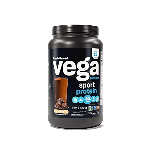 Vega Premium Sport Protein Mocha Protein Powder, Vegan, Non GMO, Gluten Free Plant - NutriGlobal