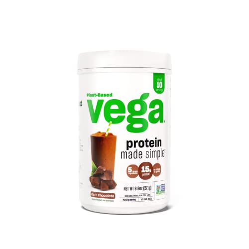 Vega Protein Made Simple, Dark Chocolate - Stevia Free Vegan Protein Powder - NutriGlobal