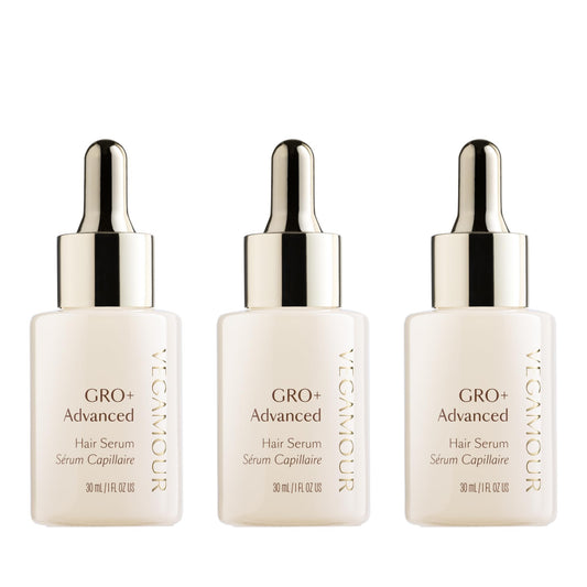 VEGAMOUR GRO+ Advanced Hair Serum for Improving Hair Density, Tonic Reduces Shedding and Promotes a Healthy Scalp, 3 pack - NutriGlobal