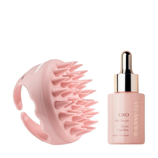 VEGAMOUR GRO Better Duo Includes GRO Hair Serum & GRO Revitalizing Scalp Massager for Thinning Hair - NutriGlobal