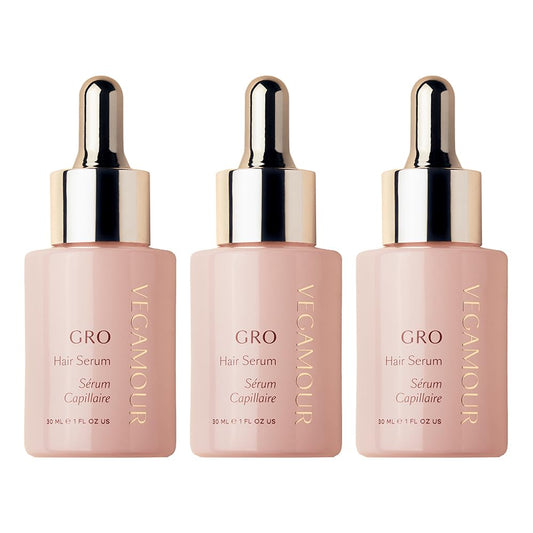 VEGAMOUR GRO Hair Serum for Hair Thinning, Thicker Fuller Looking Hair, Non Oily Tonic, 3 pack, 90 day supply - NutriGlobal