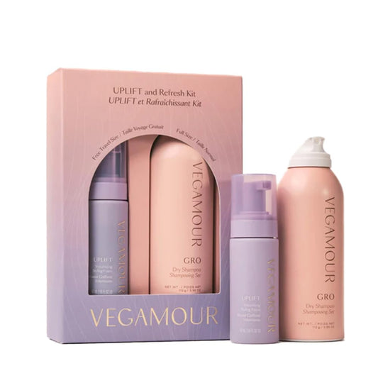 VEGAMOUR UPLIFT and Refresh Kit | Volumizing Dry Shampoo Spray Formulated Without Benzene, Supports Thicker Fuller Looking Hair | $50 Value - NutriGlobal