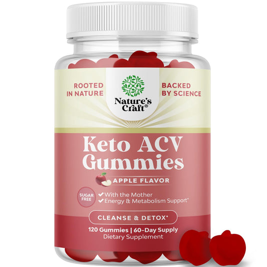 Vegan Advanced Keto ACV Gummies - Keto Apple Cider Vinegar Gummies Sugar Free - NutriGlobal