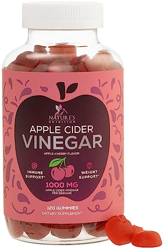 Vegan Apple Cider Vinegar Gummies | Max Strength 1000mg | Gelatin-Free, Vegan, Non-GMO - NutriGlobal