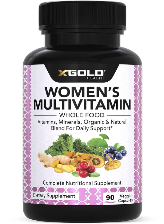 Vegan Women's Daily Multivitamin 50 Plus with Organic WholeFood Based Natural Ingredients, Ginger, Maca, Multi-Vitamin B Complex & More - NutriGlobal