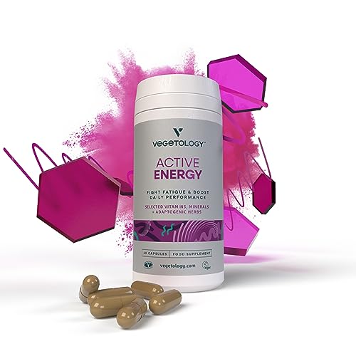 Vegetology Energy Supplements – Iron, Vitamin C & B2, B12, Folate & More – Vitamin Supple - NutriGlobal