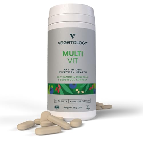 Vegetology MultiVit Vegan Multivitamins w/26 Vitamin & Mineral Supplements - NutriGlobal