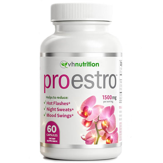 VH Nutrition PROESTRO | Estrogen Support* Supplement for Women | Extra Strength Hormone Balance* for Her | 60 Capsules in Easy to Swallow Pills - NutriGlobal