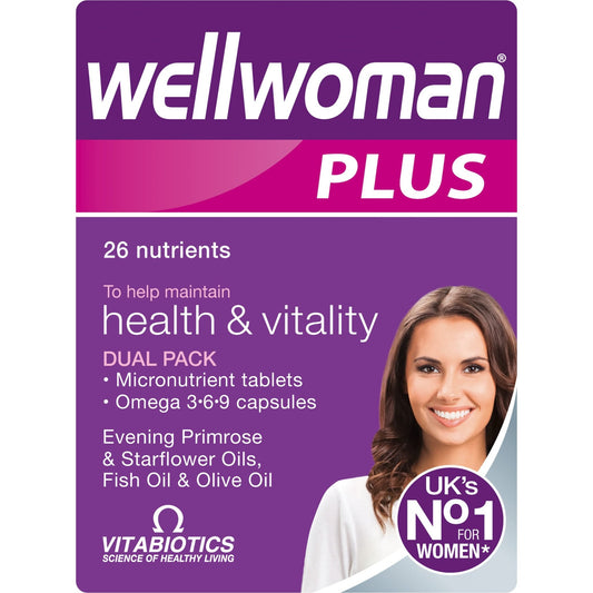 Vitabiotics Wellwoman Plus Omega 3 6 9 - 56 Tablets/Capsules - NutriGlobal