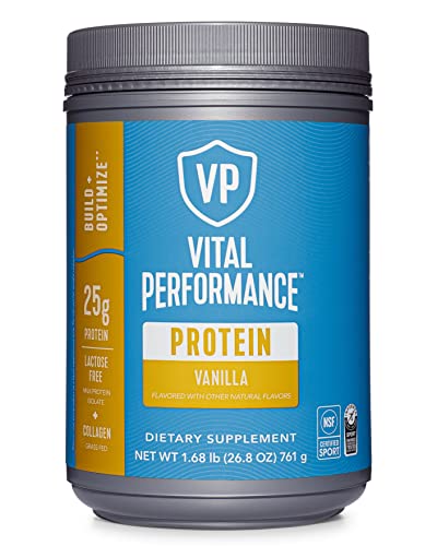 Vital Performance Protein Powder, 25g Lactose-Free Milk Protein Isolate Casein & Whey - NutriGlobal