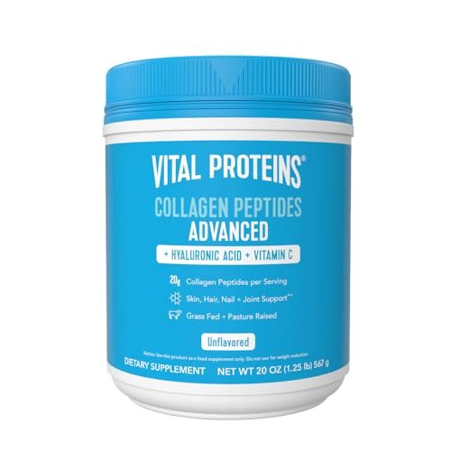 Vital Proteins Collagen Peptides Powder with Hyaluronic Acid and Vitamin C, Unflavored - NutriGlobal
