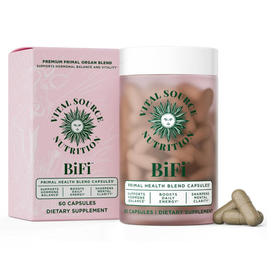 Vital Source Nutrition - BiFi Capsules - Premium Primal Organ Blend - Supports Hormone Health, Energy, Stamina & Clarity - Daily Vitality - Ancestral Supplements for Women - No Artificial Ingredients - NutriGlobal