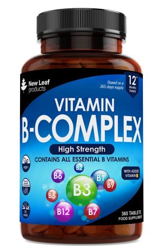Vitamin B Complex - 365 Small Tablets (One Year Supply) High Strength All 8 B Vitamins - NutriGlobal