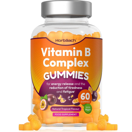 Vitamin B Complex Gummies | 60 Vegan Gummies - Tablet Alternative | High Strength B12 - NutriGlobal