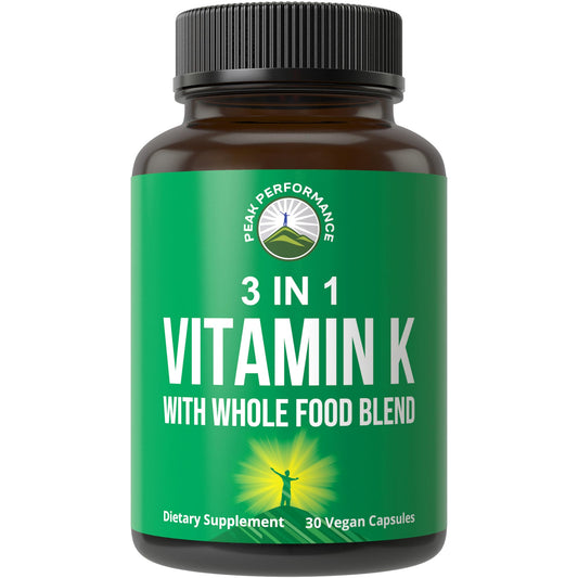 Vitamin K with Whole Food Blend of 25+ Vegetables and Fruits for Max Absorption. Vegan Capsules Supplement. Vitamins K1, K-2 MK4 + K2 Natto MK7. Alternative to Drops, Gummies. VIT K with K 2 and MK-7 - NutriGlobal