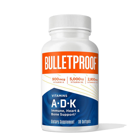 Vitamins A-D-K, 30 Softgels, 900mcg Vitamin A, with 5000 IU D3, K1, K2, K3, High Potency - NutriGlobal