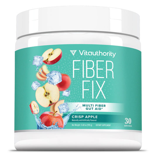 Vitauthority Prebiotic Fiber Powder Supplement - Healthy Gut Cleanse Detox for Women - NutriGlobal