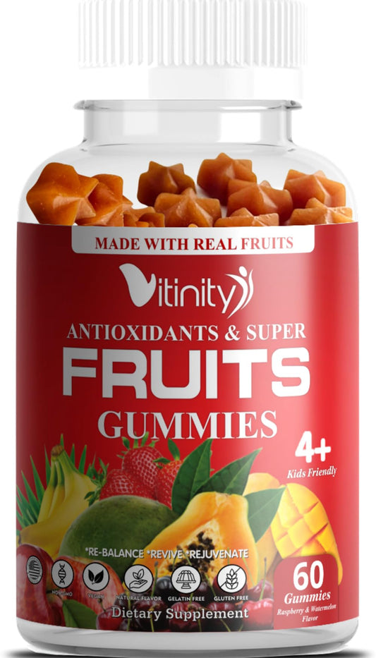 VITINITY Made with Real Super Fruits Delicious Gummy Supplement,Men,Women & Kids - NutriGlobal