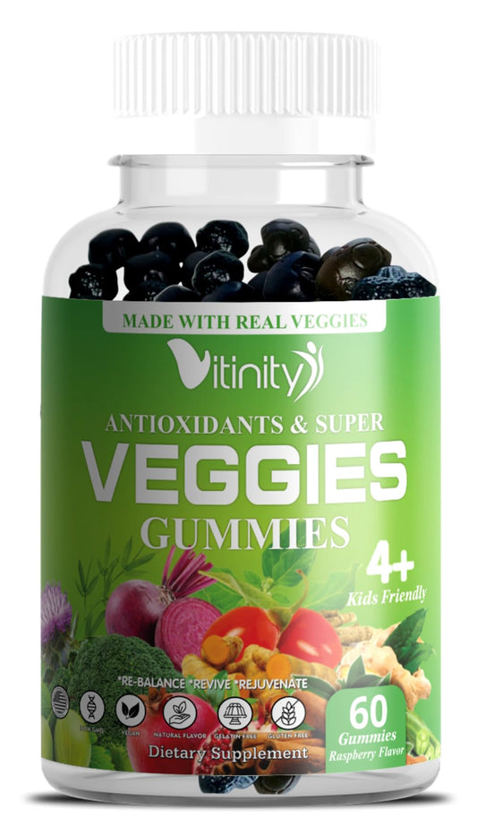 VITINITY Made with Real Super Veggies Delicious Gummy Supplement,Men,Women & Kids - NutriGlobal