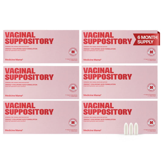 VMAGIC Vaginal Suppository by Medicine Mama – Feminine Moisturizer with Hyaluronic Acid to Help Provide Moisture – 6 Pack (10 Suppositories Each) - NutriGlobal