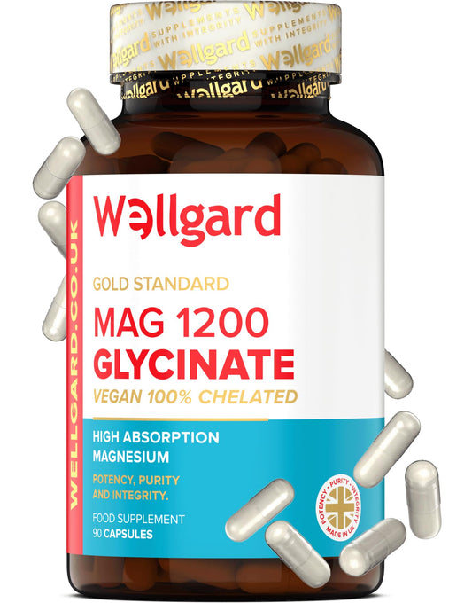 Wellgard Magnesium Glycinate, Mag 1200, High Strength Magnesium Bisglycinate - NutriGlobal