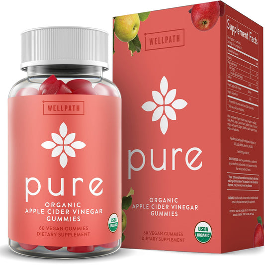 WellPath ACV Gummies with The Mother - USDA Organic, Vegan, Raw Apple Cider Vinegar - NutriGlobal