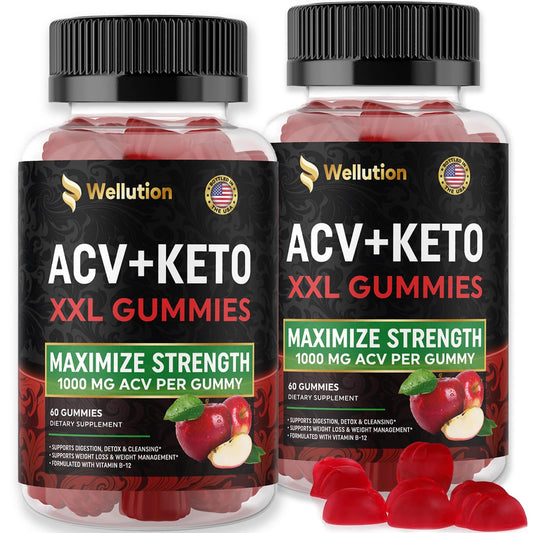 WELLUTION (2 Pack Gummies Apple Cider Vinegar - Formulated to Support Healthy Weight - NutriGlobal