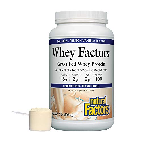 Whey Factors by Natural Factors, Grass Fed Whey Protein Concentrate, Aids Muscle - NutriGlobal