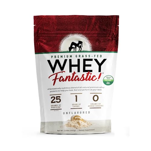 Whey Fantastic - Unflavored - 100% Natural Grass Fed Whey Protein Powder - Unique 3 - NutriGlobal