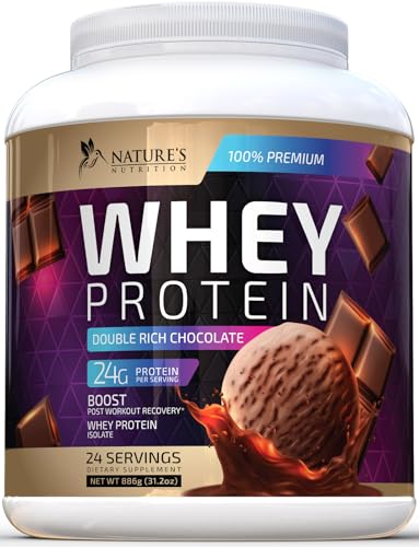 Whey Protein Powder 24g - Chocolate Ice Cream Whey Isolate Protein for Muscle Growth - NutriGlobal