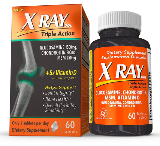 X Ray Dol Triple Action Joint Health Supplement, with 5X Vitamin D, Glucosamine 1500mg - NutriGlobal