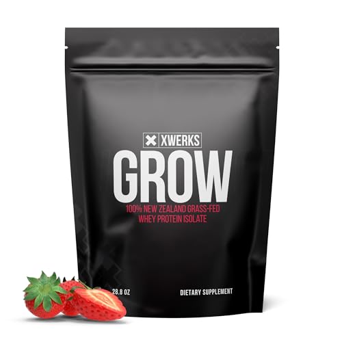 Xwerks Grow 100% New Zealand Grass-Fed Whey Protein - 25g of Pure Isolate Protein - NutriGlobal