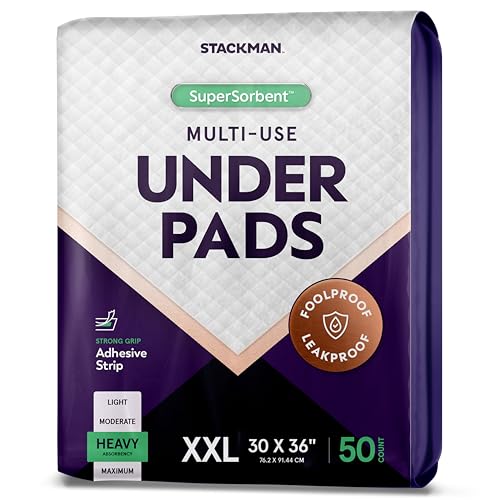 XXL Bed Pads, 5-Layer Disposable 30 x 36 Chucks Pee Pads for Incontinen - NutriGlobal