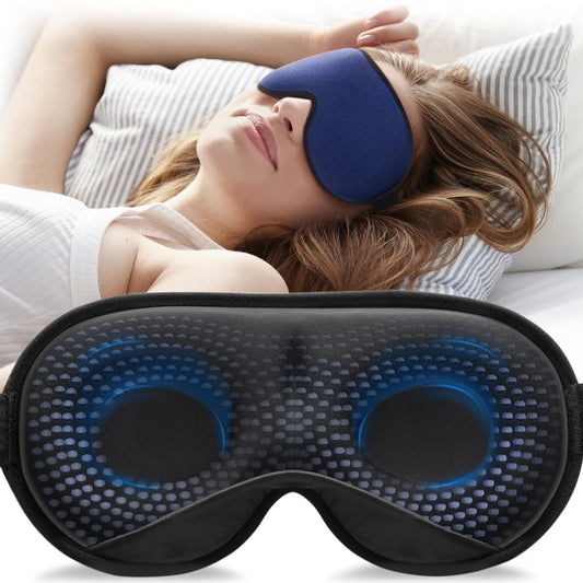 YFONG Weighted Sleep Mask, Women Men 3D Eye Mask Blocking Lights - NutriGlobal
