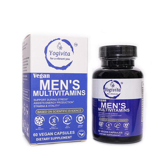 Yogivita Men’s Multivitamin – Complete Wellness, Energy & Immunity Support – Vegan, Gluten-Free, 60 Capsules - NutriGlobal