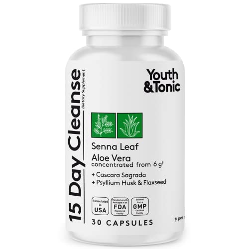 Youth & Tonic 15 Day Colon Cleanser & Detox for Waste Loss to Feel Lighter - NutriGlobal