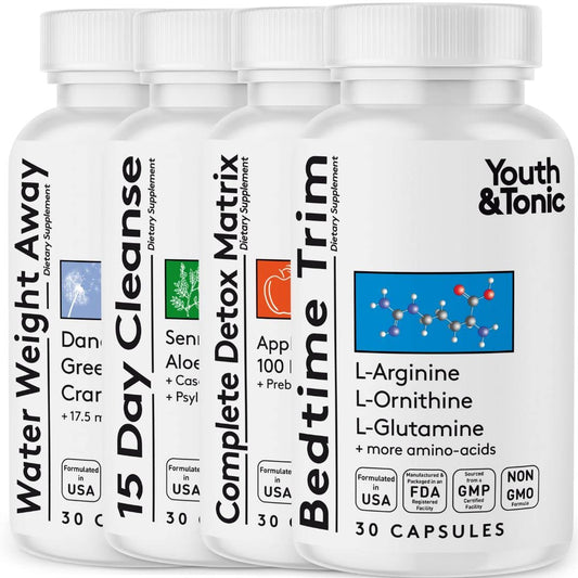 Youth & Tonic Bedtime Trim Detox Cleanse Kick Off Weight Management - 120 Pills - NutriGlobal