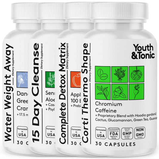 Youth & Tonic CortiThermo Shape Detox Cleanse Kick Off Weight Management - 120 Pills - NutriGlobal