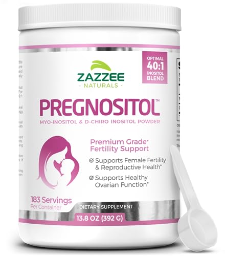 Zazzee PREGNOSITOL Powder, 183 Servings, 6 Month Supply, Premium Myo-Inositol - NutriGlobal