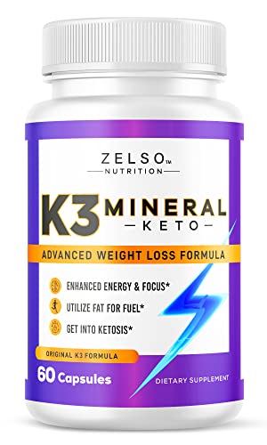 Zelso K3 Mineral Capsules - 60 Count, Advanced Ketogenic Weight Loss and Energy Support Formula - NutriGlobal