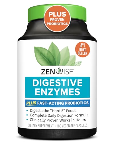 Zenwise Digestive Enzymes - Probiotic Multi Enzyme with Probiotics 180 Ct - NutriGlobal